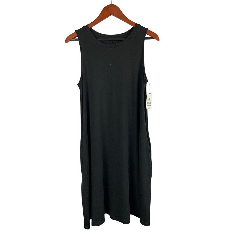 TT Womens Sleeveless Knit Dress M Black Rayon/Spandex